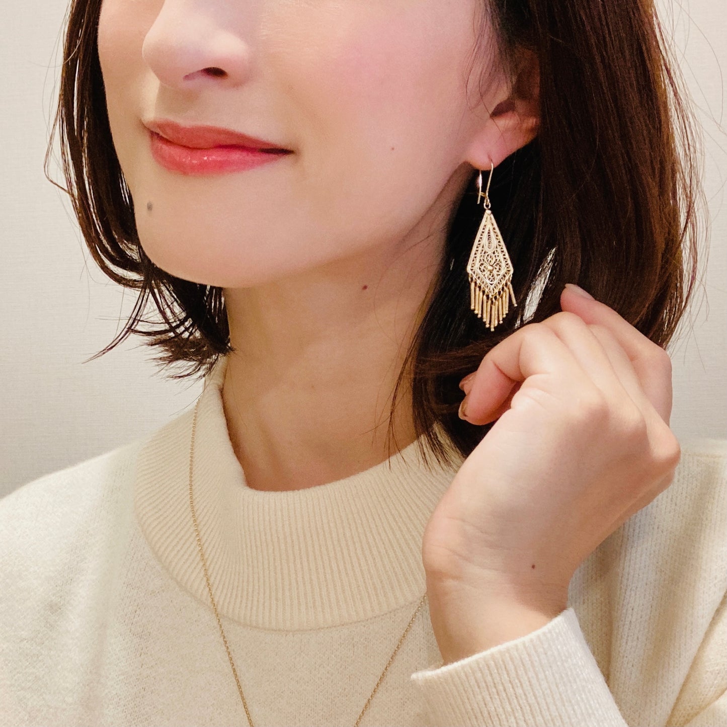 【Filigrana com Amor フィリグラーナ・コン・アモール】CENTURY クイーン ピアス ゴールド