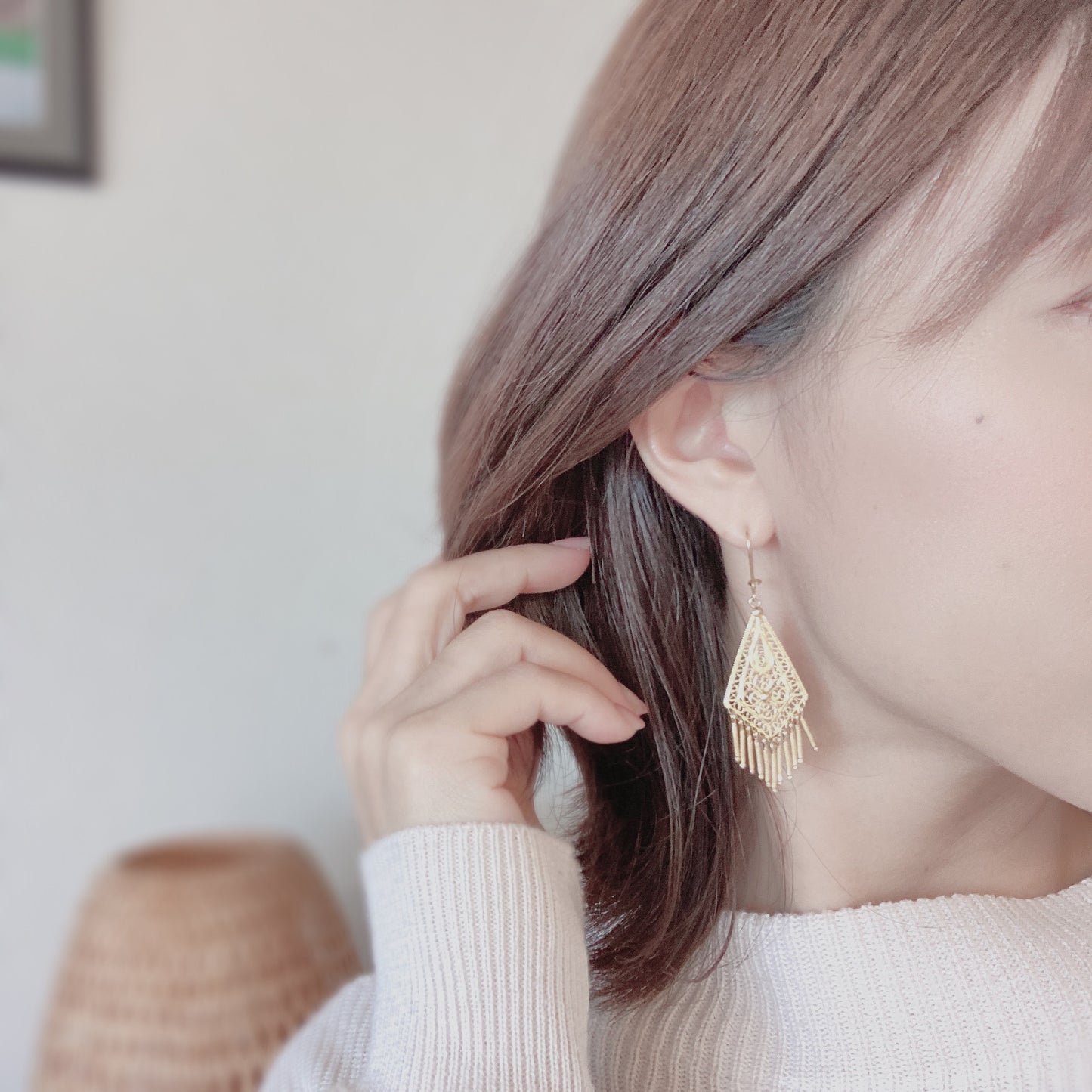 【Filigrana com Amor フィリグラーナ・コン・アモール】CENTURY クイーン ピアス ゴールド