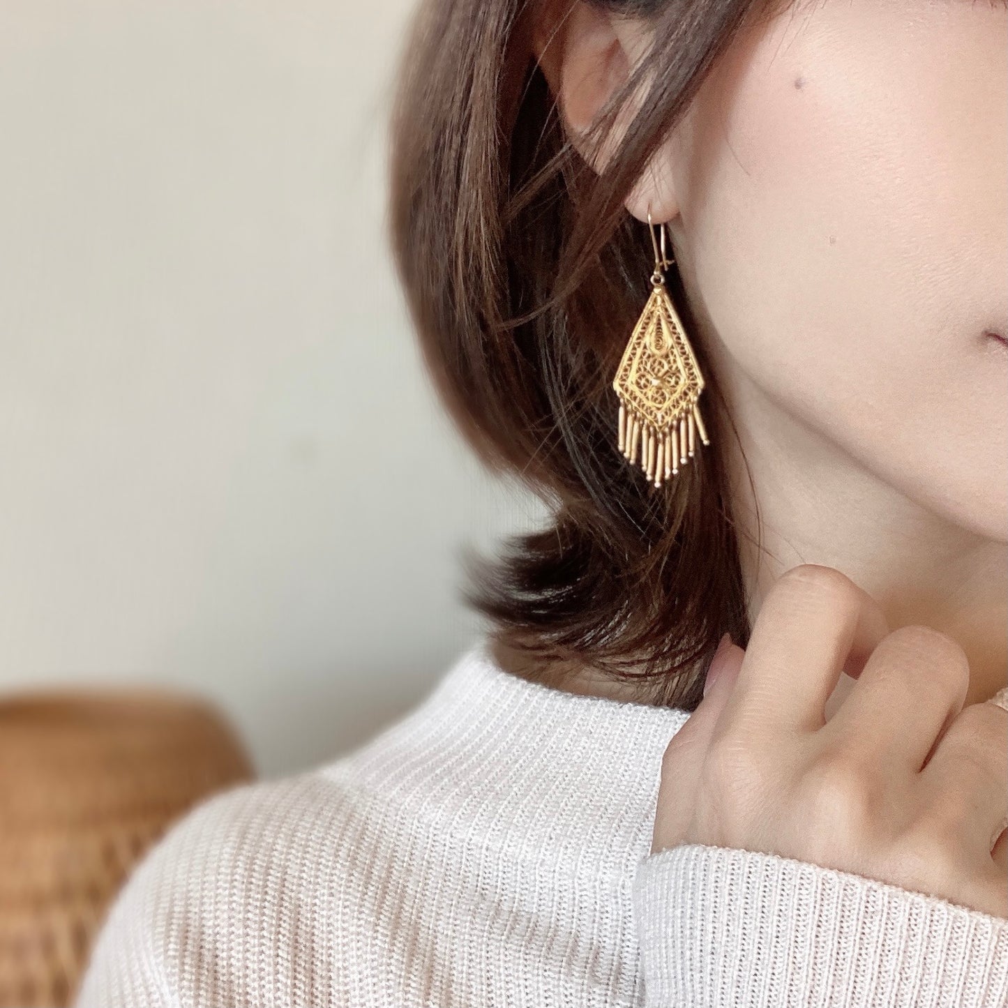 【Filigrana com Amor フィリグラーナ・コン・アモール】CENTURY クイーン ピアス ゴールド