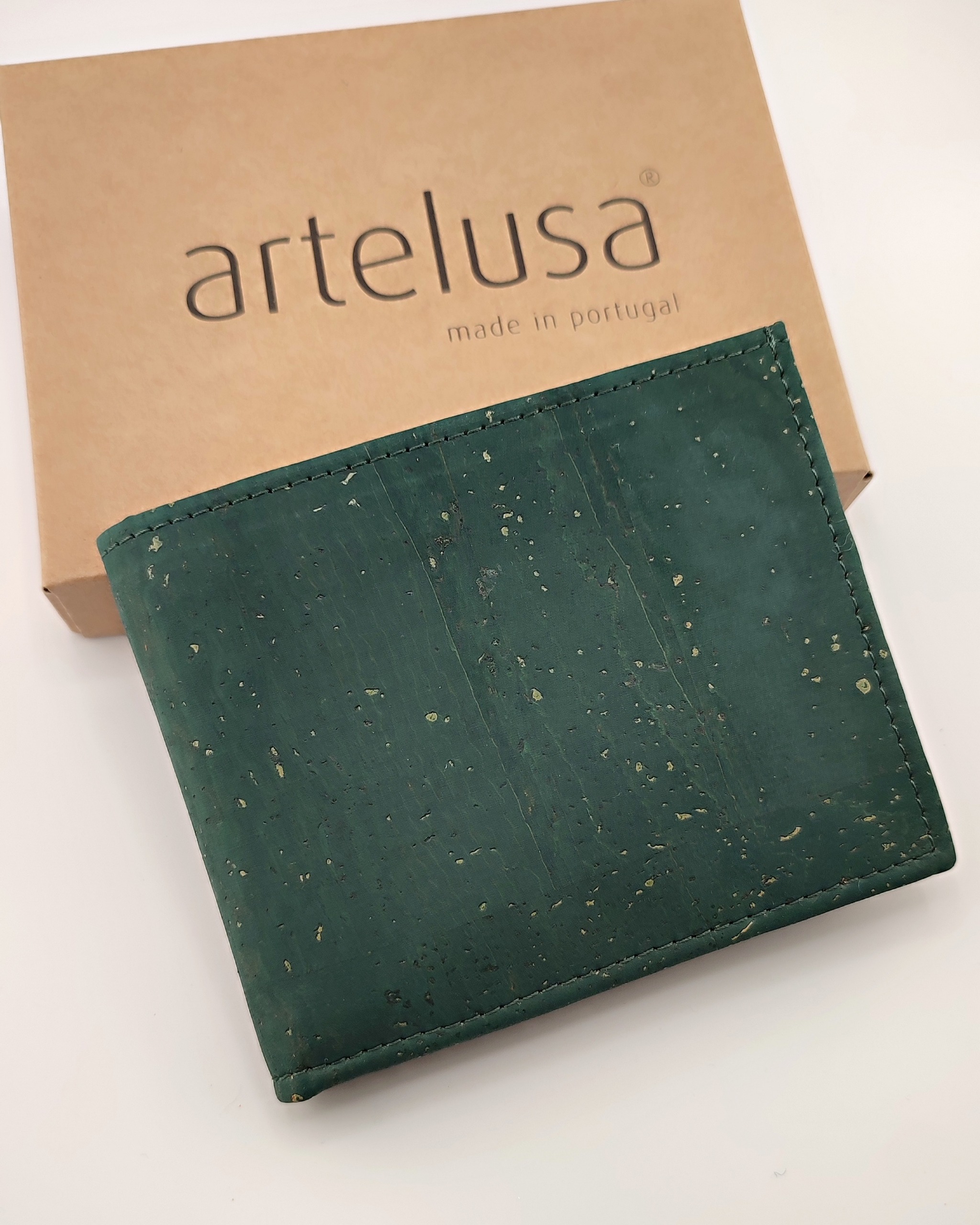 【Artelusaアルテルザ 】 メンズ 折り畳み財布 ダークグリーン